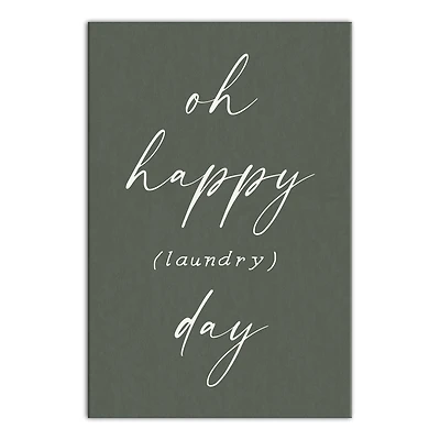 Oh Happy Laundry Day 12" x 18" Canvas Wall Art