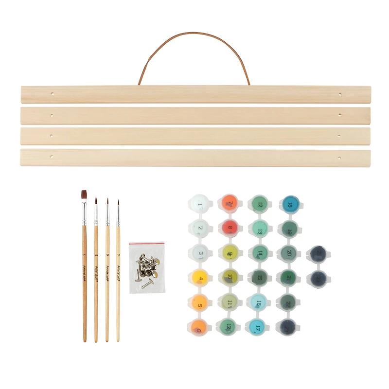 16" x 20" Tropical Birds Paint-by-Number Kit with Wood Display Hanger by Artist's Loft®