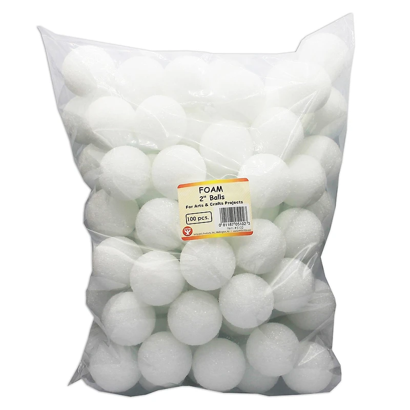 Hygloss® 2" Craft Foam Balls, 100ct.