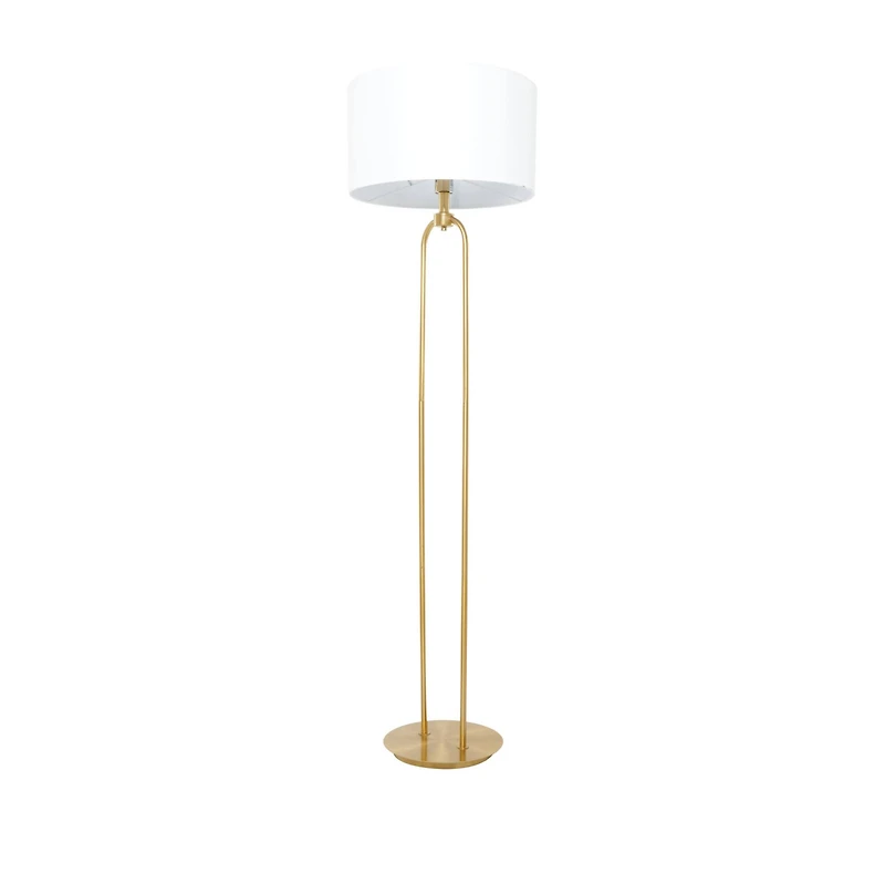 CosmoLiving by Cosmopolitan Gold Iron Modern Floor Lamp, 64" x 19" x 19"