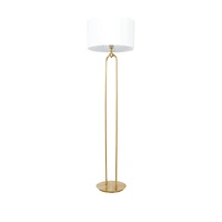 CosmoLiving by Cosmopolitan Gold Iron Modern Floor Lamp, 64" x 19" x 19"