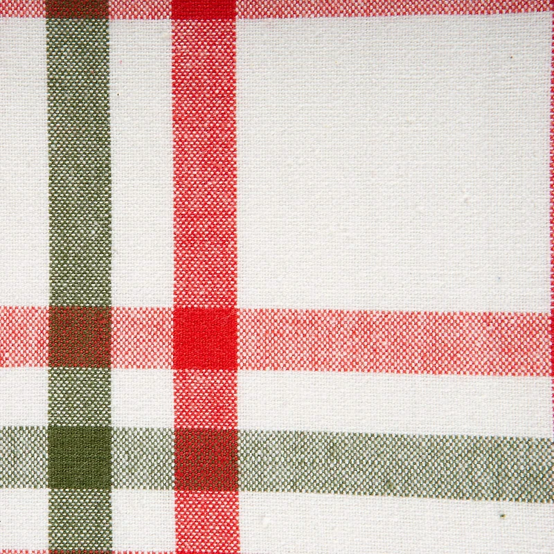 DII® Nutcracker Plaid Tablecloth
