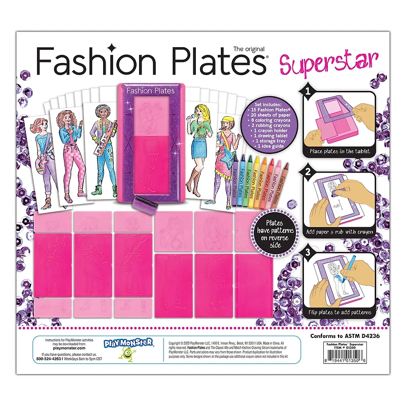 Fashion Plates Super Star Drawing Set