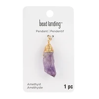 Wire-Wrapped Purple Amethyst Chunk Pendant by Bead Landing™