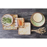 Hello Honey® Enameled Acacia Wood Print Bowls Set