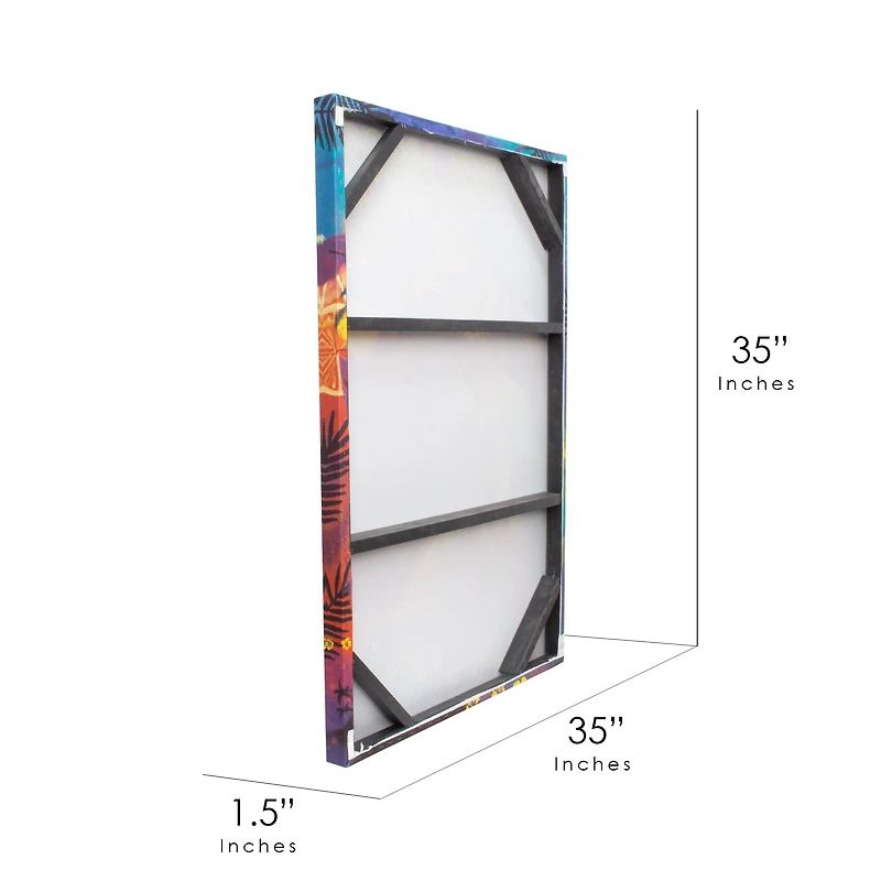 Tiki Lounge Sign Outdoor Canvas Art Print - 24"x36"