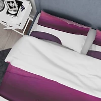 Designart 'Paint of Magenta Stone' Geometric Bedding Set