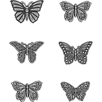 Idea-Ology Metal Adornments 1" 6/Pkg-Butterflies