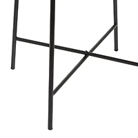22" Black Metal Contemporary Accent Table