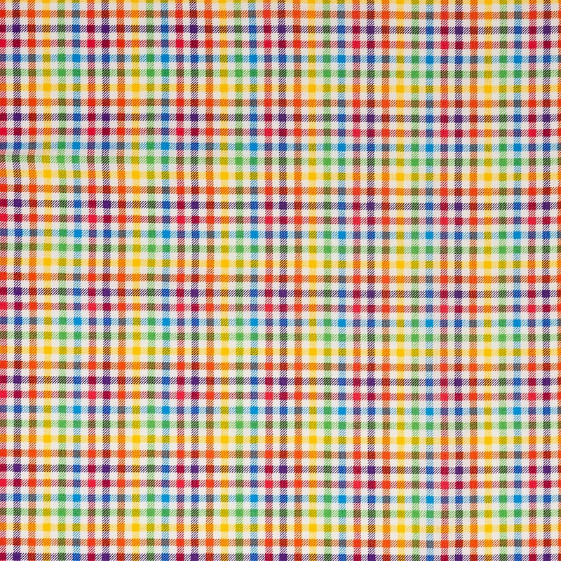 SINGER Rainbow Gingham Check Cotton Fabric