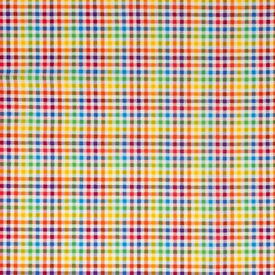 SINGER Rainbow Gingham Check Cotton Fabric
