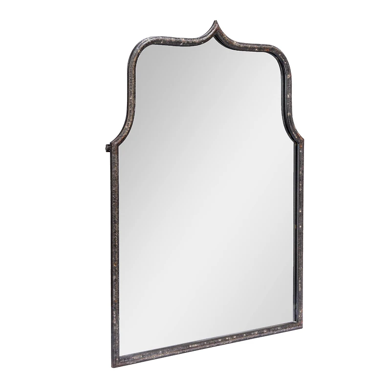 Hello Honey® Distressed Black Modern Farmhouse Metal Framed Wall Mirror