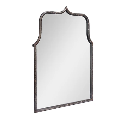 Hello Honey® Distressed Black Modern Farmhouse Metal Framed Wall Mirror