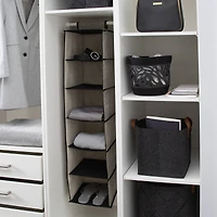 Simplify Black 6 Shelf Closet Organizer