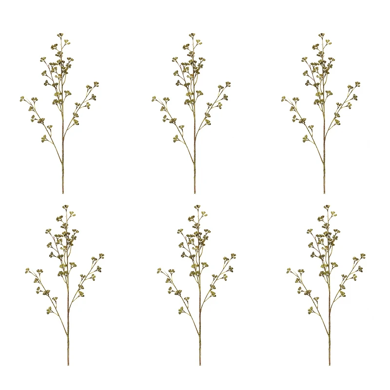 31" Green Winter Berry Pod Sprays, 6ct.