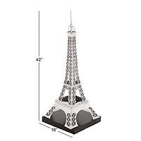 42" Silver Aluminum Eiffel Tower Sculpture