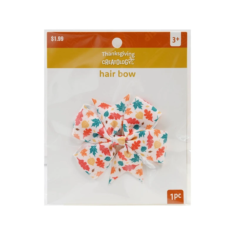 Thanksgiving Leaves Hair Bow Clip by Creatology™