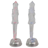 LED Lighted and Musical Nutcracker Christmas Figurines - 12.5" - Set of 2