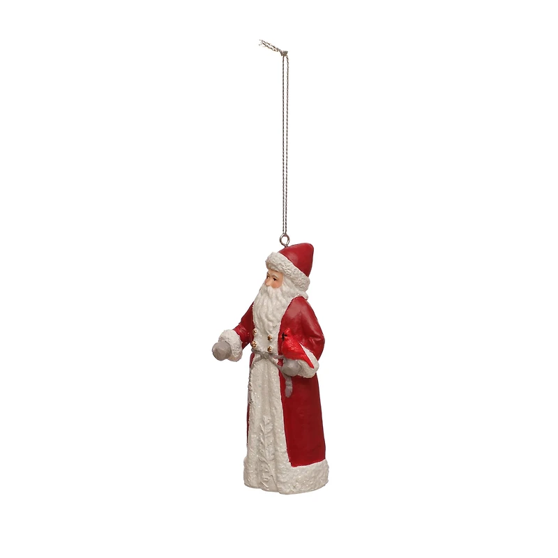 4.5" Classic Santa with Cardinal Ornament by Ashland®
