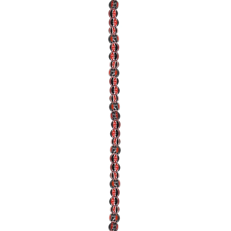 Red, White & Black Lamp Work Glass Beads by Bead Landing®