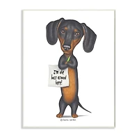 Stupell Industries Dachshund 'I'm The Boss' Fun Family Pet Phrase Wood Wall Plaque
