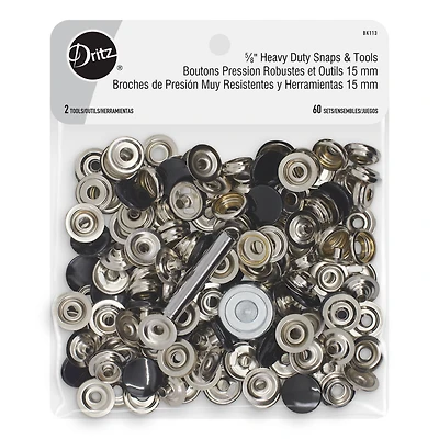 Dritz® Black Heavy Duty Snaps & Tools, 5/8"