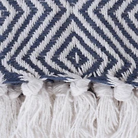 DII® French Blue X-Diamond Geometric Throw