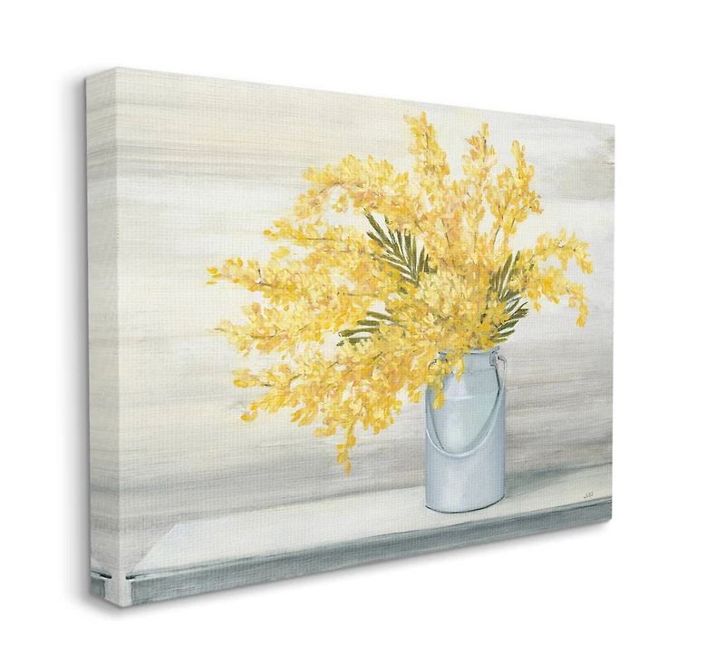 Stupell Industries Golden Fall Floral Bouquet in Country Milk Tin Canvas Wall Art