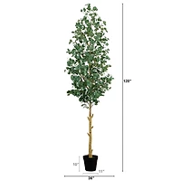 10ft. Potted Green Artificial Eucalyptus Tree