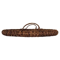 Hello Honey® 29" Dark Brown Artisanal Bankuan Braided Tray with Handles