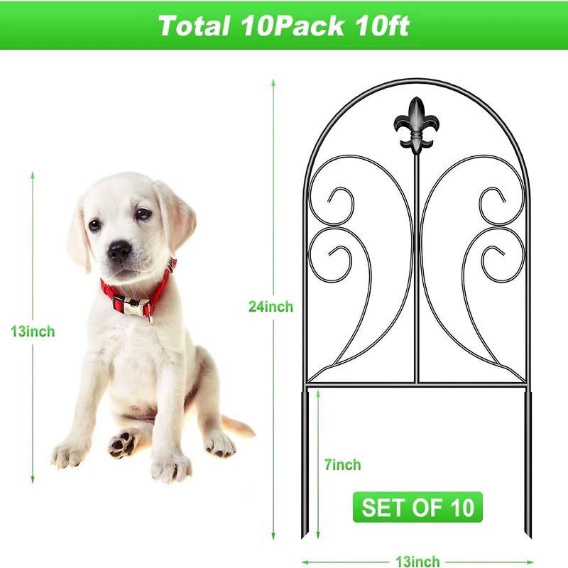 NEX™ Black Decorative Butterfly Garden Fence, 10ct.