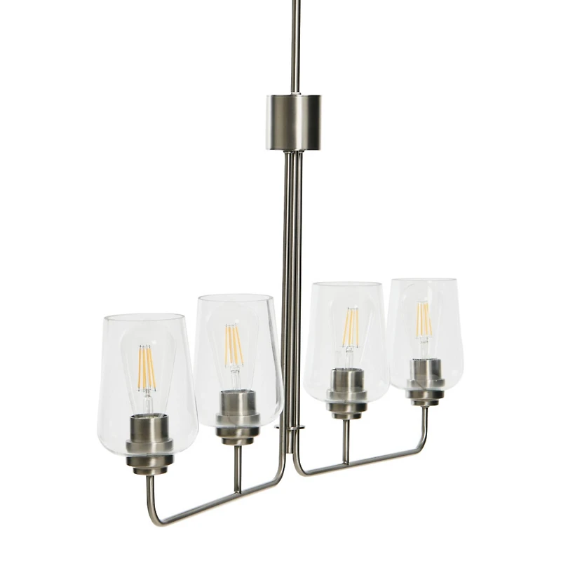 Hello Honey® Robert Stevenson Lighting Holden Metal & Glass 4-Light Linear Chandelier