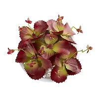 8" Burgundy Succulent Artificial Plant in White Bowl