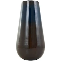 16" Blue Metal Ombre Vase with Brown Accents