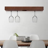 Wooden Wall-Mounted Wine Glass Floating Shelf