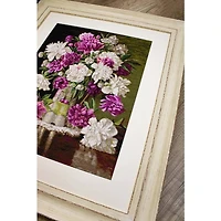 Luca-s Red And White Peonies Counted Cross Stitch Kit