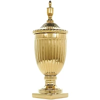 25" Gold Ceramic Tall Decorative Jar