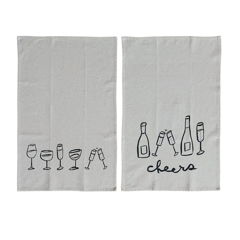Hello Honey® Spirited Mix Cotton & Linen Cocktail Tea Towels Set