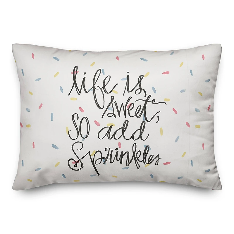 Add Sprinkes 14" x 20" Throw Pillow