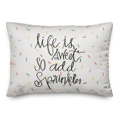 Add Sprinkes 14" x 20" Throw Pillow