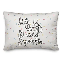 Add Sprinkes 14" x 20" Throw Pillow