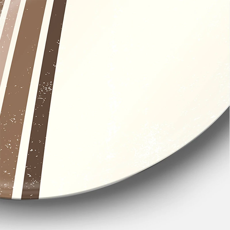 Designart - Abstract Sun and Moon With Leaf In Earth Tones