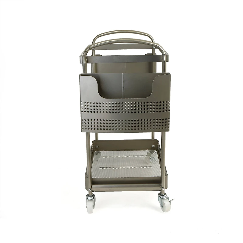 Mind Reader Silver Heavy Duty Mobile File Cart