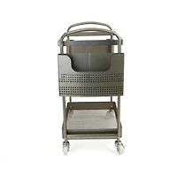 Mind Reader Silver Heavy Duty Mobile File Cart