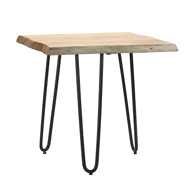 18" Iron & Wood Stool