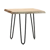18" Iron & Wood Stool