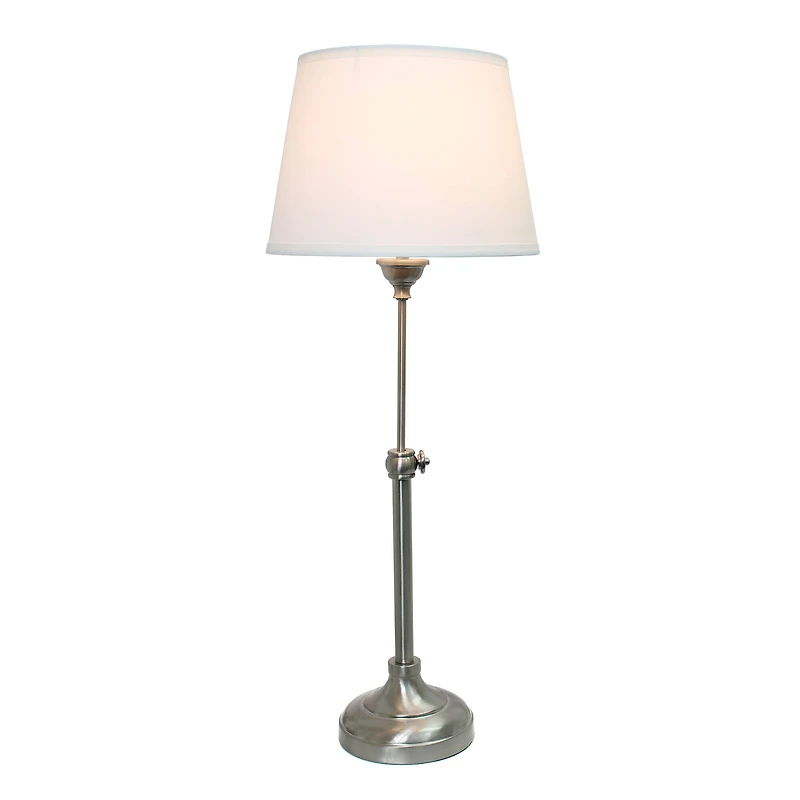 Lalia Home Brushed Nickel Extendable Lamp Set