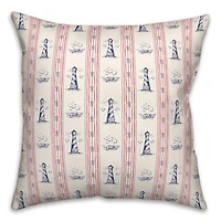 Nautical Lighthouses Throw Pillow