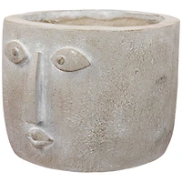 8.5" Small Face Ceramic Outdoor Garden Planter