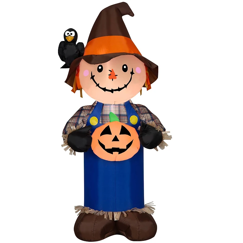 5ft. Airblown® Inflatable Scarecrow with Jack O' Lantern